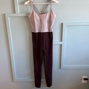 Vuori Colorblock Corset Jumpsuit Mahogany Women's Medium (M) NWOT 🤎✨